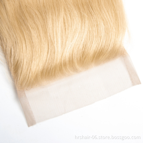 Wholesale 613 Closure Virgin Indian Hair Frontal Wigs Human Hair 613 Transparent Lace Frontal Closure